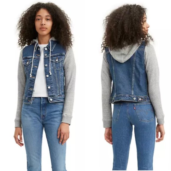 Levi's Jackets & Blazers - Levi's Hybrid Original Trucker Jacket Hoodie L